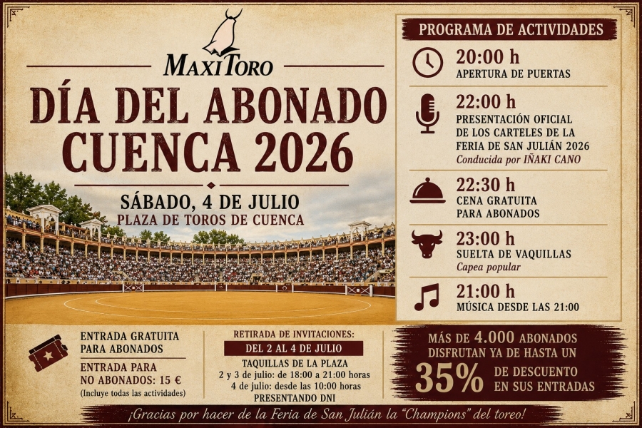MaxiToro repetir� el D�a del Abonado en Cuenca